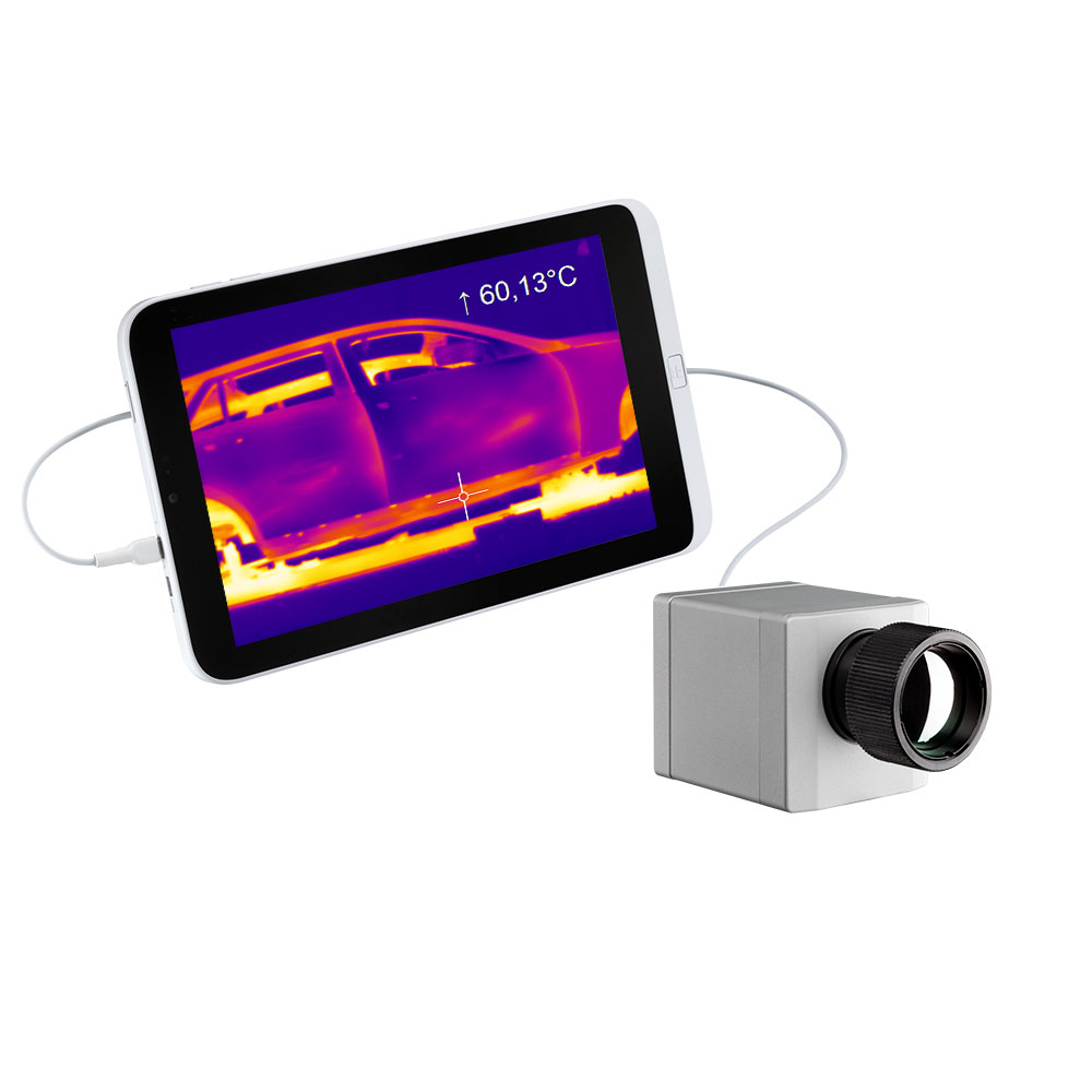 Kompakte optris PI Wärmebildkamera mit Tablet Compact optris PI IR camera with tablet PC